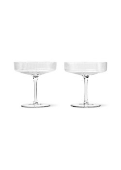 ferm LIVING kieliszek do szampana Ripple Champagne 2-pack ze sklepu ANSWEAR.com w kategorii Kieliszki - zdjęcie 168740279