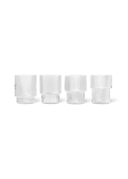 ferm LIVING zestaw szklanek Ripple Glasses 4-pack ze sklepu ANSWEAR.com w kategorii Szklanki - zdjęcie 168740306