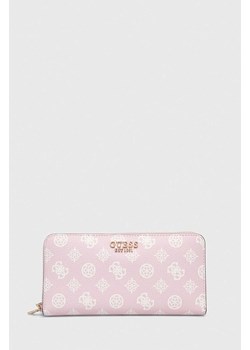 Guess portfel LAUREL damski kolor różowy SWPG85 00460 ze sklepu ANSWEAR.com w kategorii Portfele damskie - zdjęcie 168740438