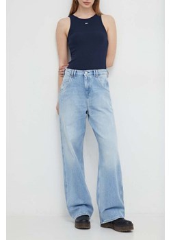 Tommy Jeans jeansy damskie kolor niebieski DW0DW17605 ze sklepu ANSWEAR.com w kategorii Jeansy damskie - zdjęcie 168740929