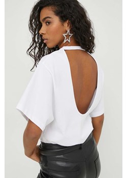 IRO t-shirt bawełniany damski kolor biały ze sklepu ANSWEAR.com w kategorii Bluzki damskie - zdjęcie 168741075