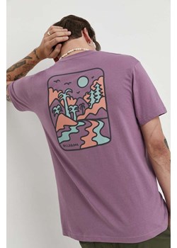 Billabong t-shirt bawełniany BILLABONG X ADVENTURE DIVISION męski kolor fioletowy z nadrukiem ABYZT02303 ze sklepu ANSWEAR.com w kategorii T-shirty męskie - zdjęcie 168741159