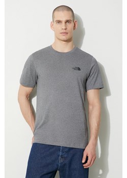 The North Face t-shirt M S/S Simple Dome Tee męski kolor szary melanżowy NF0A87NGDYY1 ze sklepu ANSWEAR.com w kategorii T-shirty męskie - zdjęcie 168741266