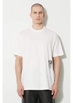 Y-3 t-shirt bawełniany Graphic Short Sleeve męski kolor beżowy z nadrukiem IZ3123 ze sklepu PRM w kategorii T-shirty męskie - zdjęcie 168741488