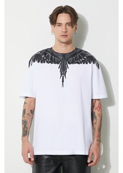 Marcelo Burlon t-shirt bawełniany Icon Wings Basic męski kolor biały z nadrukiem CMAA056C99JER0010110 ze sklepu PRM w kategorii T-shirty męskie - zdjęcie 168741555