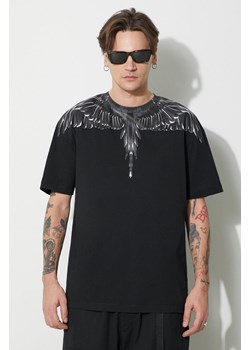 Marcelo Burlon t-shirt bawełniany Icon Wings Basic męski kolor czarny z nadrukiem CMAA056C99JER0011010 ze sklepu PRM w kategorii T-shirty męskie - zdjęcie 168741557