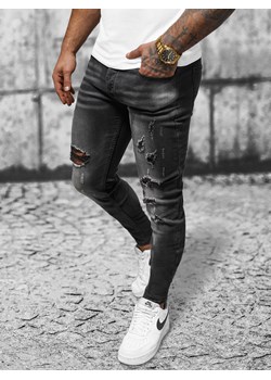 Spodnie jeansowe męskie czarne OZONEE NB/MP0020N ze sklepu ozonee.pl w kategorii Jeansy męskie - zdjęcie 168745538