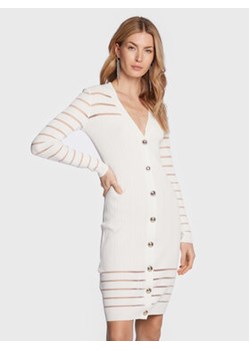 Pinko Sukienka dzianinowa Sangria 100411 A0LB Biały Slim Fit ze sklepu MODIVO w kategorii Sukienki - zdjęcie 168748266
