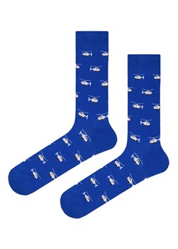 Tematyczne Skarpetki Bawełniane - Niebieskie w Helikoptery SKEMACSHSTR0100niebhelikoptery ze sklepu JegoSzafa.pl w kategorii Skarpetki męskie - zdjęcie 168748318