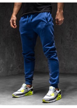 Spodnie męskie joggery dresowe kobaltowe Denley XW01-C ze sklepu Denley w kategorii Spodnie męskie - zdjęcie 168748616
