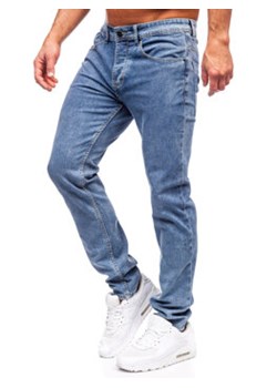 Granatowe spodnie jeansowe męskie slim fit Denley MP0192BC ze sklepu Denley w kategorii Jeansy męskie - zdjęcie 168748647