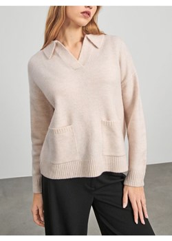 Sinsay - Sweter z miękkiej dzianiny - kremowy ze sklepu Sinsay w kategorii Swetry damskie - zdjęcie 168750009