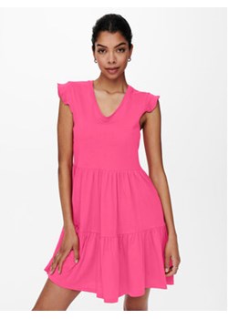 ONLY Sukienka letnia May 15226992 Różowy Regular Fit ze sklepu MODIVO w kategorii Sukienki - zdjęcie 168754026