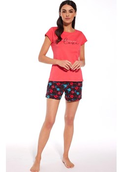 Bawełniana piżama damska With Love 628/275, Kolor czerwony-wzór, Rozmiar L, Cornette ze sklepu Primodo w kategorii Piżamy damskie - zdjęcie 168755029