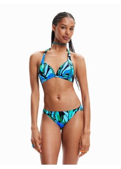 Desigual Góra od bikini Bukit 23SWMK36 Niebieski ze sklepu MODIVO w kategorii Stroje kąpielowe - zdjęcie 168756775