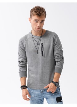Bluza męska bez kaptura - szary melanż B1151 ze sklepu ombre w kategorii Bluzy męskie - zdjęcie 168757176