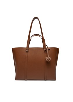 Torebka Pinko Carrie Shopper Big PE 24 PLTT 102832 A1LF Brązowy ze sklepu eobuwie.pl w kategorii Torby Shopper bag - zdjęcie 168758137