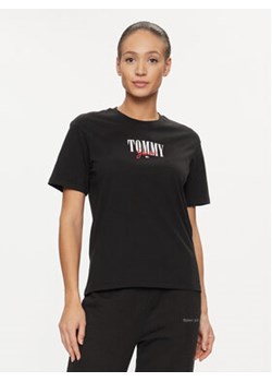 Tommy Jeans T-Shirt Essential Logo DW0DW16441 Czarny Relaxed Fit ze sklepu MODIVO w kategorii Bluzki damskie - zdjęcie 168758609