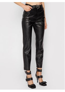 Pinko Spodnie z imitacji skóry Susan 15 1G16WU 7105 Czarny Skinny Fit ze sklepu MODIVO w kategorii Spodnie damskie - zdjęcie 168761429