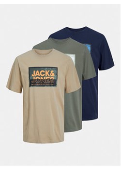 Jack&Jones Komplet 3 t-shirtów Logan 12260780 Kolorowy Standard Fit ze sklepu MODIVO w kategorii T-shirty męskie - zdjęcie 168761489