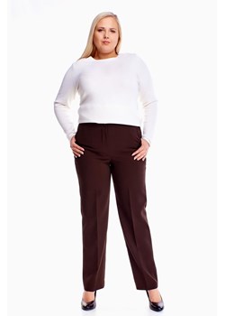 Spodnie FSD1131 CZEKOLADOWY CIEMNY ze sklepu fokus.pl w kategorii Spodnie damskie - zdjęcie 168767168