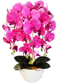 Różowy storczyk orchidea sztuczne kwiaty 60 cm 3pgo ze sklepu Pantofelek24.pl w kategorii Dekoracje - zdjęcie 168767709