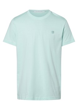 Calvin Klein Jeans T-shirt męski Mężczyźni Bawełna jasnoniebieski jednolity ze sklepu vangraaf w kategorii T-shirty męskie - zdjęcie 168771317