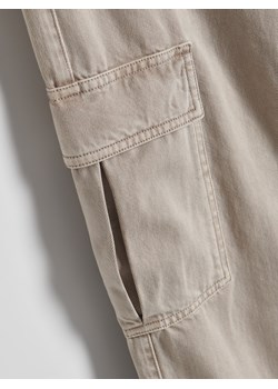 Reserved - Jeansy wide leg cargo - beżowy ze sklepu Reserved w kategorii Spodnie damskie - zdjęcie 168771416