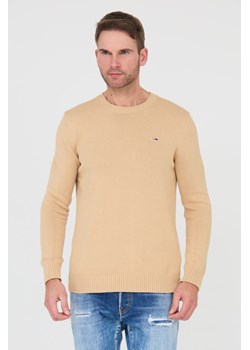 TOMMY JEANS Beżowy sweter, Wybierz rozmiar XL ze sklepu outfit.pl w kategorii Swetry męskie - zdjęcie 168771447