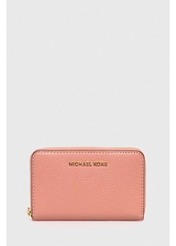 MICHAEL Michael Kors portfel skórzany damski kolor różowy ze sklepu ANSWEAR.com w kategorii Portfele damskie - zdjęcie 168771676