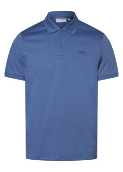 Calvin Klein Męska koszulka polo Mężczyźni Bawełna indygo jednolity ze sklepu vangraaf w kategorii T-shirty męskie - zdjęcie 168772125