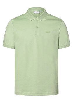 Calvin Klein Męska koszulka polo Mężczyźni Bawełna seledynowy jednolity ze sklepu vangraaf w kategorii T-shirty męskie - zdjęcie 168772127