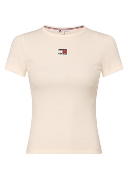 Tommy Jeans Koszulka damska Kobiety Bawełna biały jednolity ze sklepu vangraaf w kategorii Bluzki damskie - zdjęcie 168772137