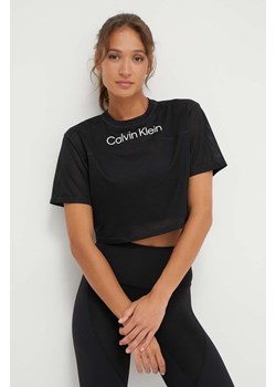 Calvin Klein Performance t-shirt treningowy kolor czarny ze sklepu ANSWEAR.com w kategorii Bluzki damskie - zdjęcie 168775485