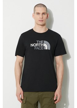 The North Face t-shirt bawełniany M S/S Easy Tee męski kolor czarny z nadrukiem NF0A87N5JK31 ze sklepu ANSWEAR.com w kategorii T-shirty męskie - zdjęcie 168775637