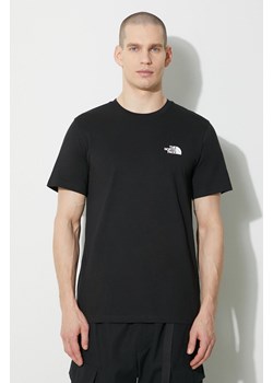 The North Face t-shirt M S/S Simple Dome Tee męski kolor czarny z nadrukiem NF0A87NGJK31 ze sklepu ANSWEAR.com w kategorii T-shirty męskie - zdjęcie 168775667