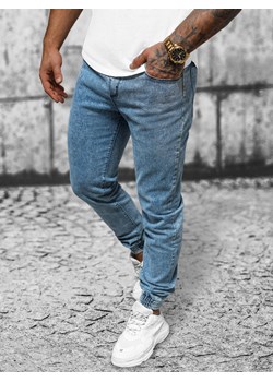 Spodnie jeansowe joggery męskie niebieskie OZONEE NB/MP0272BS ze sklepu ozonee.pl w kategorii Jeansy męskie - zdjęcie 168776176