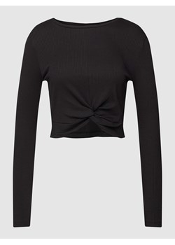 Bluzka krótka z długim rękawem i wiązanym detalem model ‘DRAKEY’ ze sklepu Peek&Cloppenburg  w kategorii Bluzki damskie - zdjęcie 168776268