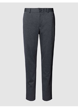 Spodnie materiałowe o kroju slim fit z fakturowanym wzorem model ‘AITOR’ ze sklepu Peek&Cloppenburg  w kategorii Spodnie męskie - zdjęcie 168776379