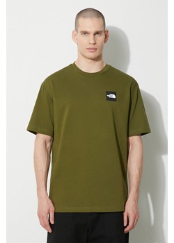 The North Face t-shirt bawełniany M Nse Patch S/S Tee męski kolor zielony z aplikacją NF0A87DAPIB1 ze sklepu PRM w kategorii T-shirty męskie - zdjęcie 168779207