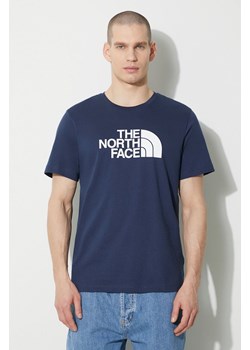 The North Face t-shirt bawełniany M S/S Easy Tee męski kolor granatowy z nadrukiem NF0A87N58K21 ze sklepu PRM w kategorii T-shirty męskie - zdjęcie 168779209