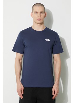 The North Face t-shirt M S/S Simple Dome Tee męski kolor granatowy z nadrukiem NF0A87NG8K21 ze sklepu PRM w kategorii T-shirty męskie - zdjęcie 168779219