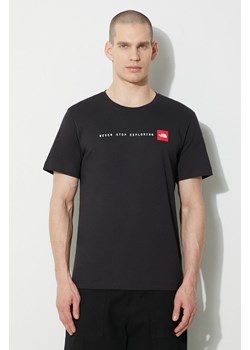 The North Face t-shirt bawełniany M S/S Never Stop Exploring Tee męski kolor czarny z nadrukiem NF0A87NSJK31 ze sklepu PRM w kategorii T-shirty męskie - zdjęcie 168779225