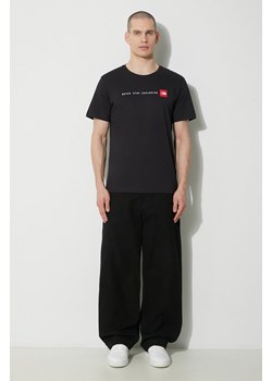 The North Face t-shirt bawełniany M S/S Never Stop Exploring Tee męski kolor czarny z nadrukiem NF0A87NSJK31 ze sklepu PRM w kategorii T-shirty męskie - zdjęcie 168779226