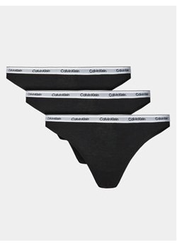 Calvin Klein Underwear Komplet 3 par stringów 000QD5209E Czarny ze sklepu MODIVO w kategorii Majtki damskie - zdjęcie 168787817