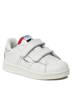 Pepe Jeans Sneakersy Player Basic Bk PBS00002 Biały ze sklepu MODIVO w kategorii Buty sportowe dziecięce - zdjęcie 168788455