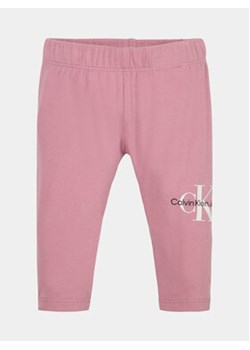Calvin Klein Jeans Legginsy Monogram IN0IN00081 Różowy Slim Fit ze sklepu MODIVO w kategorii Legginsy niemowlęce - zdjęcie 168789336