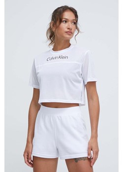 Calvin Klein Performance t-shirt treningowy kolor biały ze sklepu ANSWEAR.com w kategorii Bluzki damskie - zdjęcie 168789897