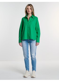 Koszula damska o luźnym kroju bawełniana zielona Tiroko 301 ze sklepu Big Star w kategorii Koszule damskie - zdjęcie 168794716