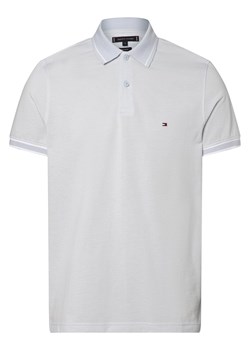 Tommy Hilfiger Męska koszulka polo Mężczyźni Bawełna jasnoniebieski marmurkowy ze sklepu vangraaf w kategorii T-shirty męskie - zdjęcie 168794837